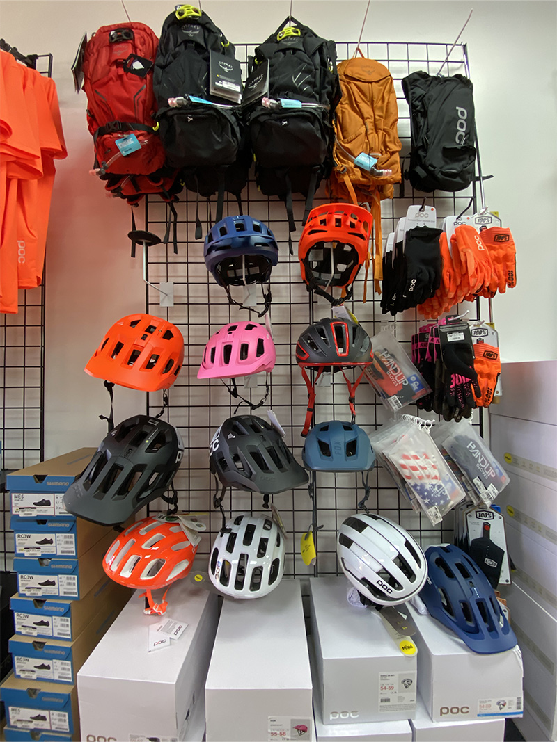 poc bike helmets and backpacks